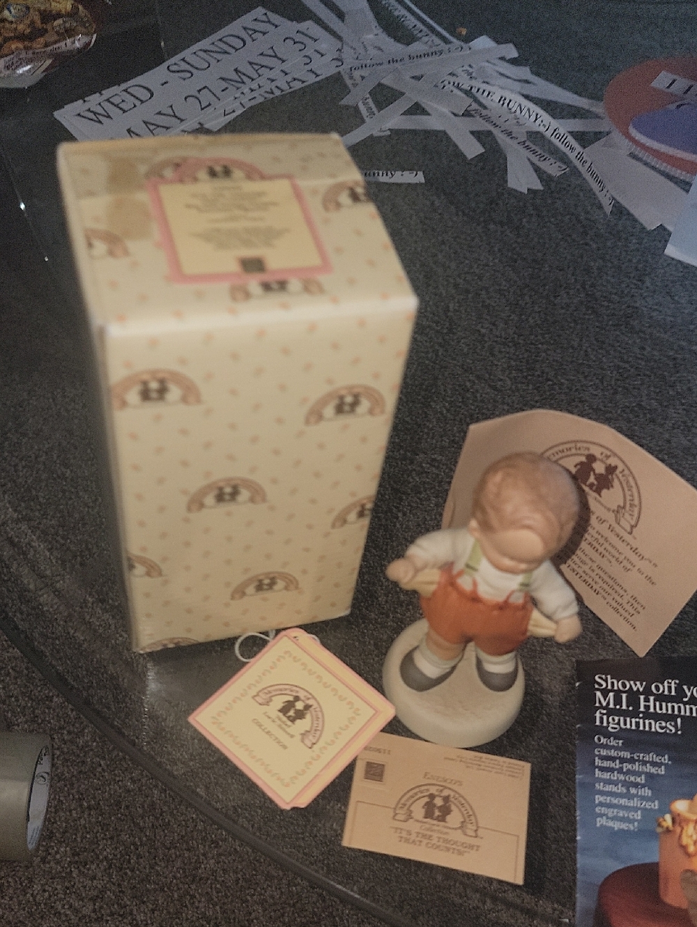 Ceramic Boy Figurine" It's The Thought That Counts". Vintage Figure